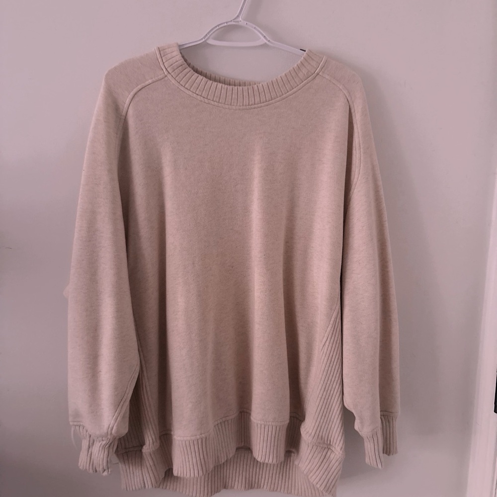 Aerie Cream Crew Neck Sweater